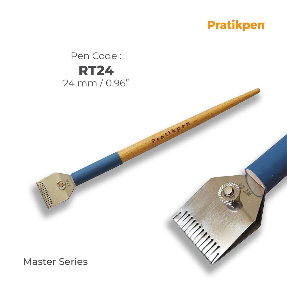 Pratikpen RT24 24 mm Master Series extra-wide calligraphy and texture pen with stainless-steel nib