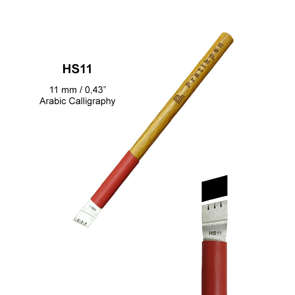 Pratikpen Thuluth-1 Set – Thuluth Arabic Calligraphy Pen Set (10 Handmade Pens)