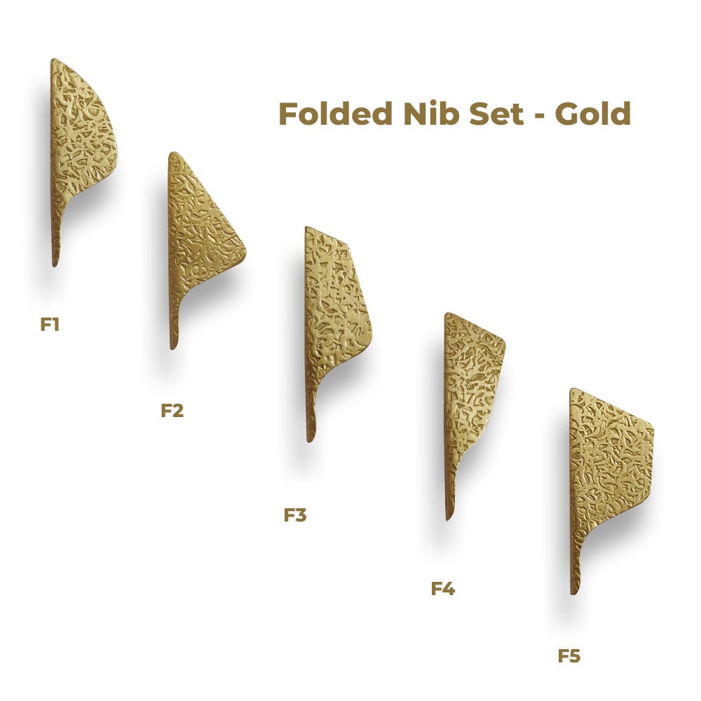 Pratikpen Folded Nibs – Handmade Calligraphy & Hand Lettering Nibs (F1–F5)