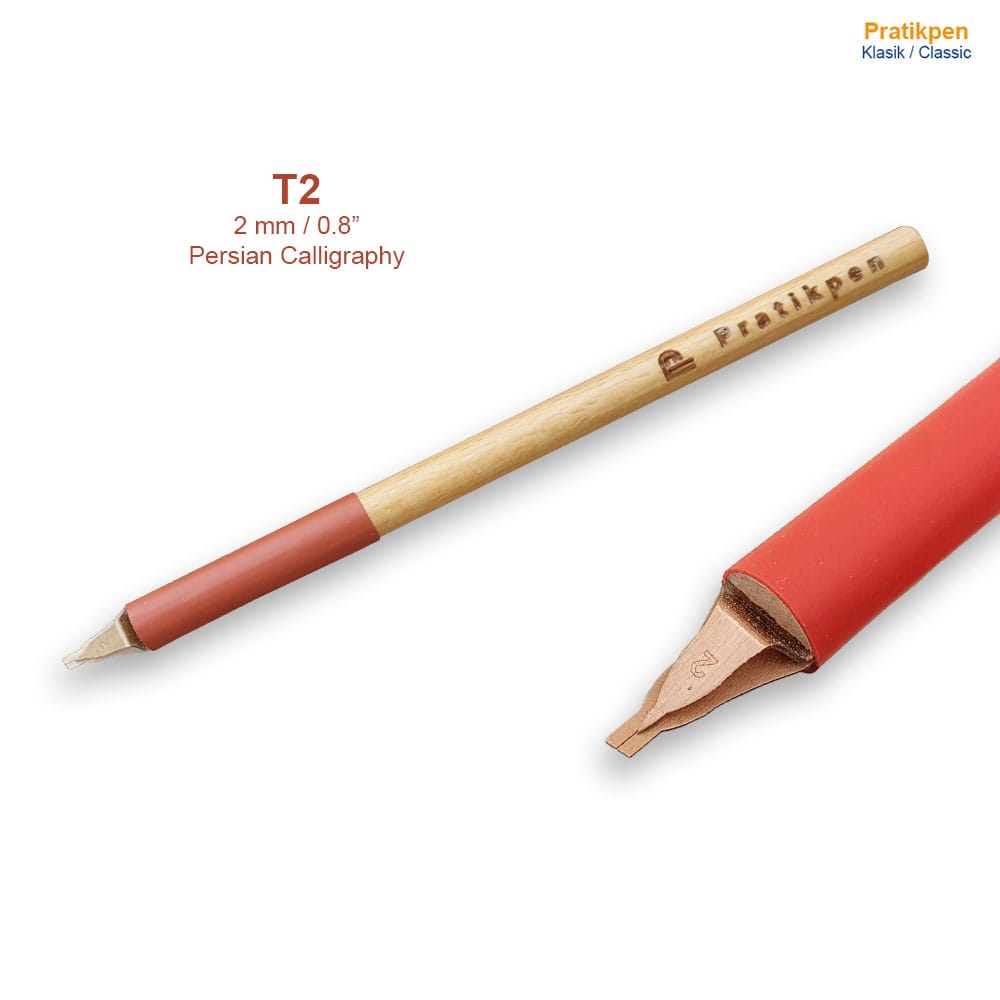 Pratikpen Talik Calligraphy Pen Set – 8 Handmade Beech Wood Persian Calligraphy Pens