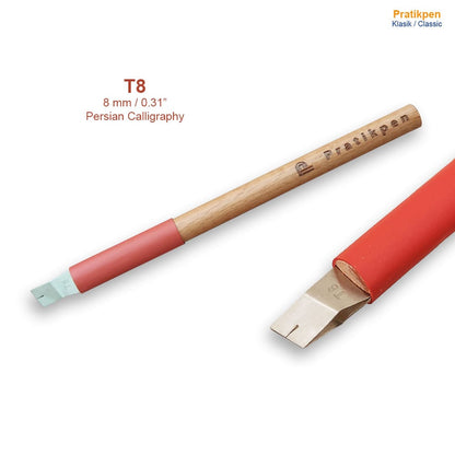 Pratikpen Talik Calligraphy Pen Set – 8 Handmade Beech Wood Persian Calligraphy Pens