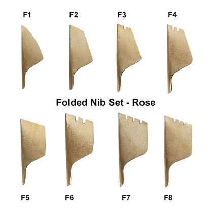 Pratikpen Folded Nibs – Rose Set (8 Pieces) | Calligraphy Nibs