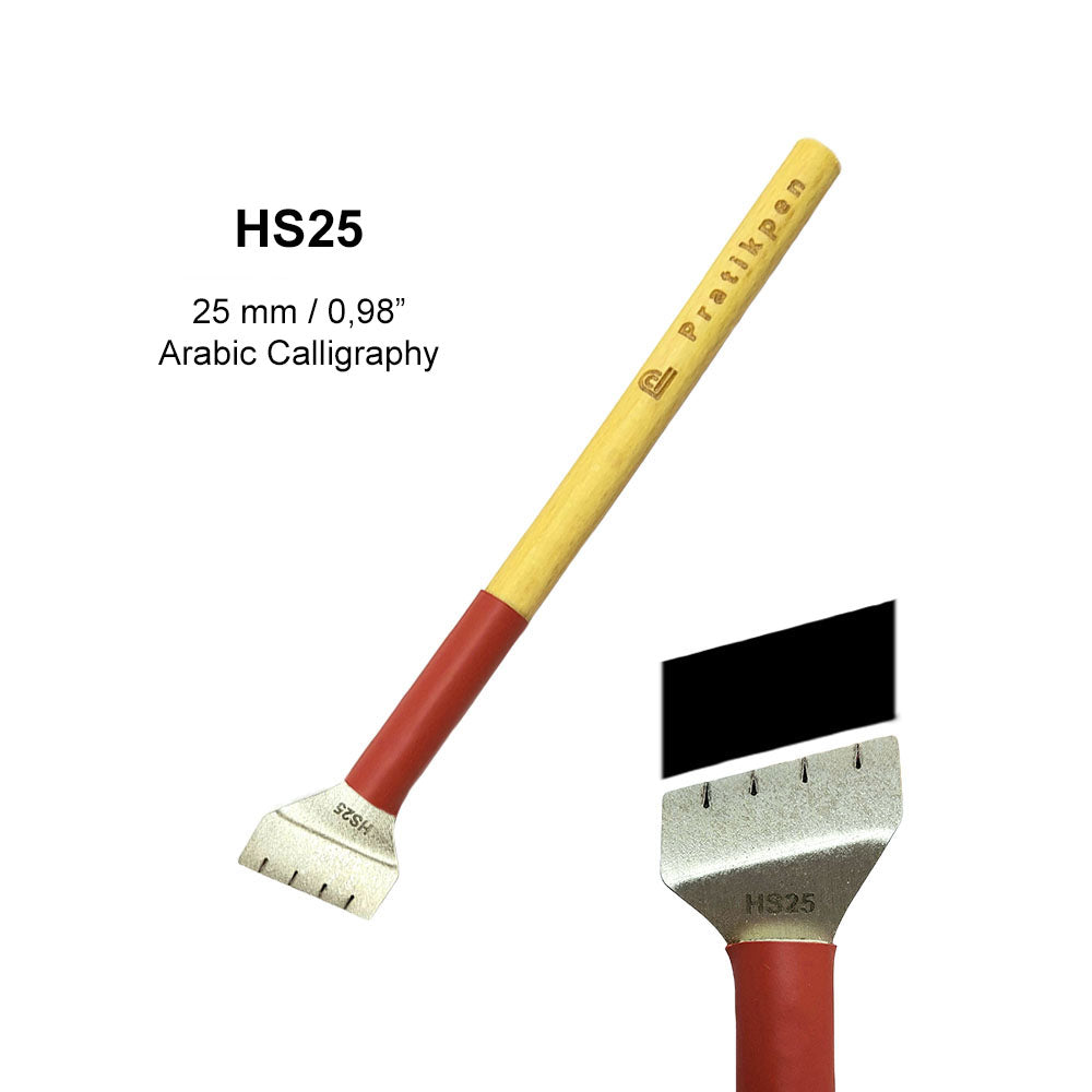 Pratikpen Celi Sulus-3 Set – Extra-Large Thuluth Arabic Calligraphy Pen Set (6 Handmade Pens)