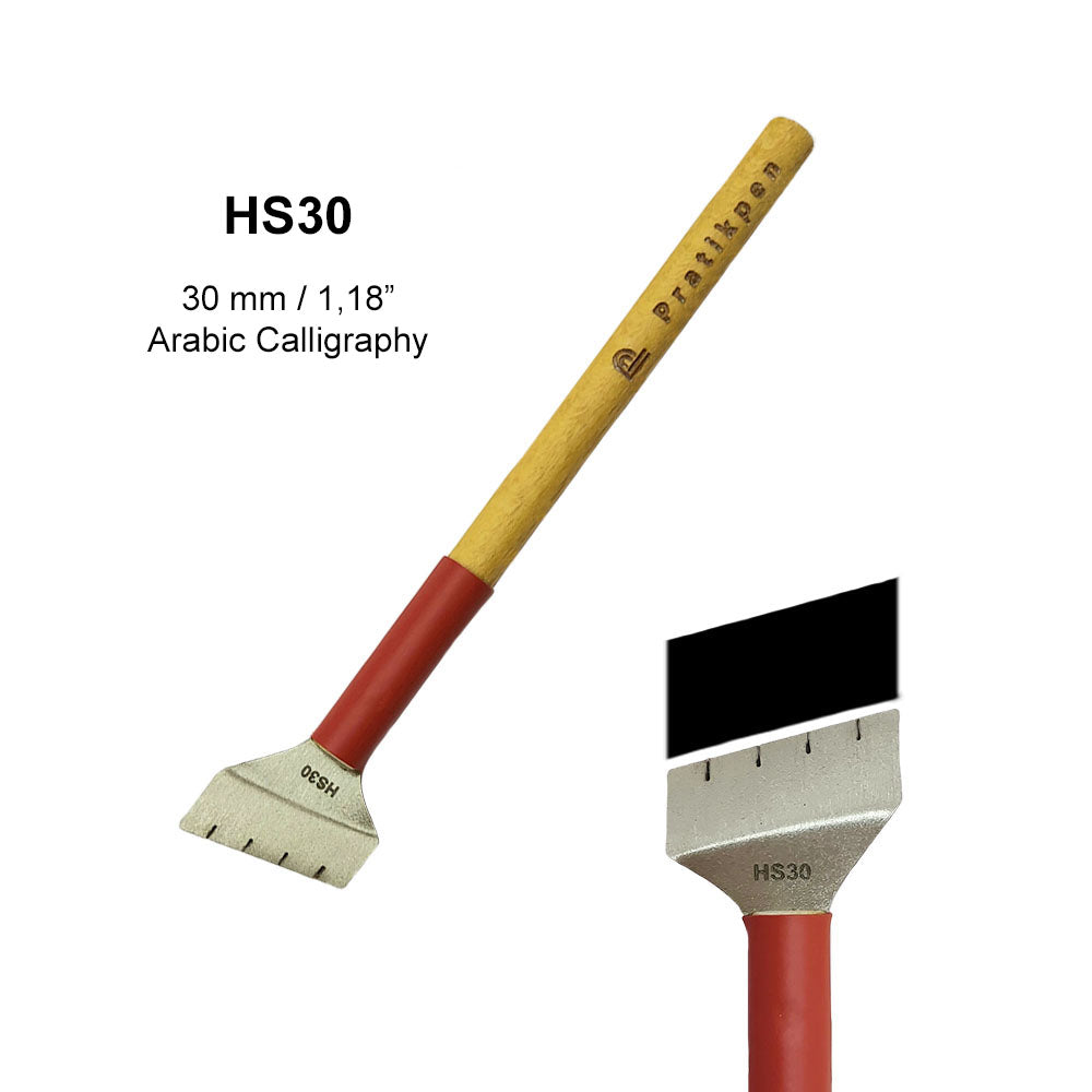 Pratikpen Celi Sulus-3 Set – Extra-Large Thuluth Arabic Calligraphy Pen Set (6 Handmade Pens)