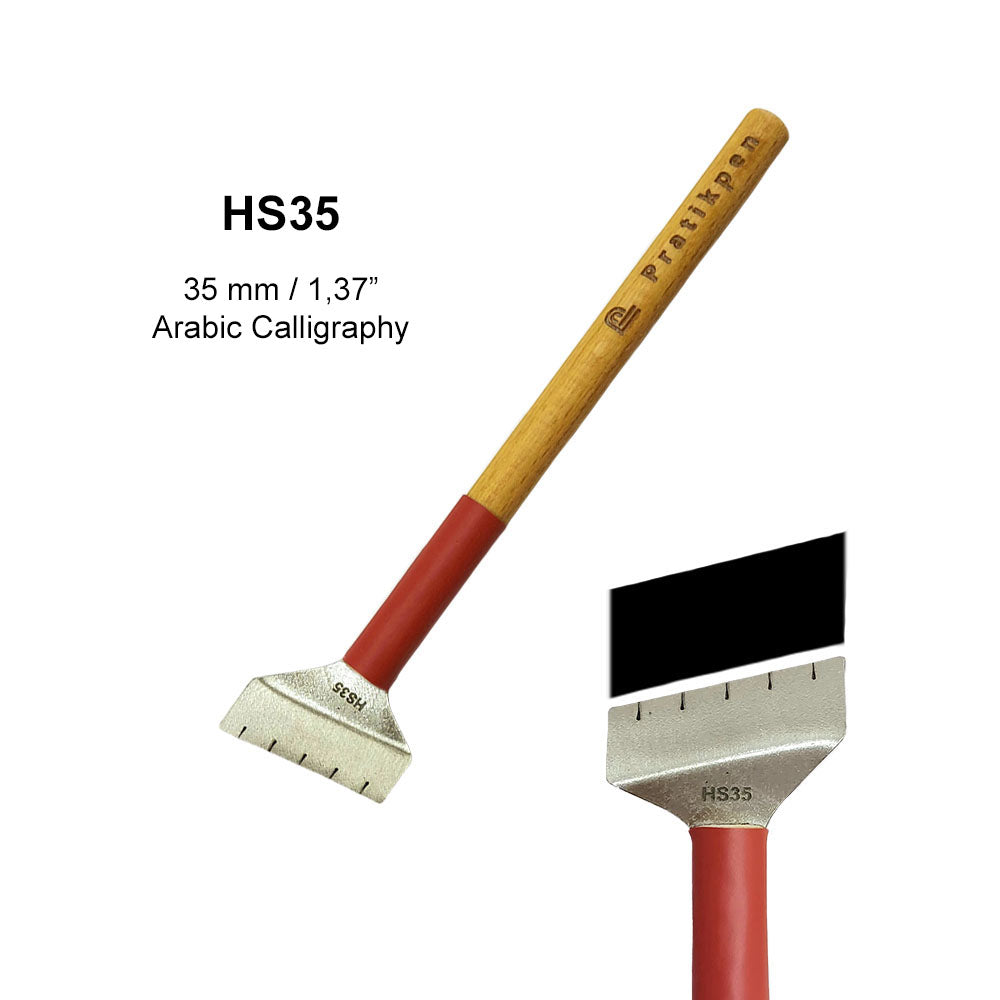 Pratikpen Celi Sulus-3 Set – Extra-Large Thuluth Arabic Calligraphy Pen Set (6 Handmade Pens)