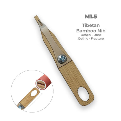 Pratikpen Tibetan Bamboo Calligraphy Nib Set – Uchen, Ume &amp; Gothic Styles