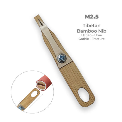 Pratikpen Tibetan Bamboo Calligraphy Nib Set – Uchen, Ume &amp; Gothic Styles