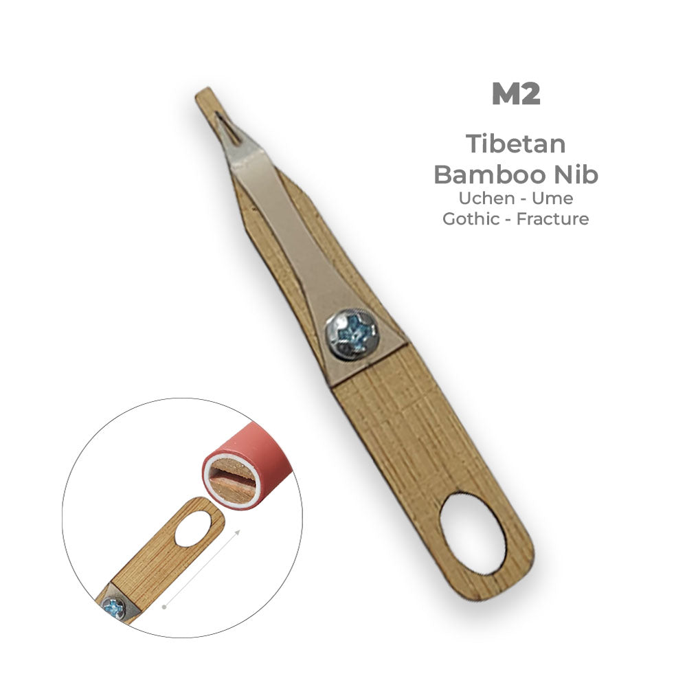 Pratikpen Tibetan Bamboo Calligraphy Nib Set – Uchen, Ume &amp; Gothic Styles