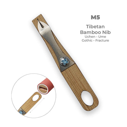 Pratikpen Tibetan Bamboo Calligraphy Nib Set – Uchen, Ume &amp; Gothic Styles