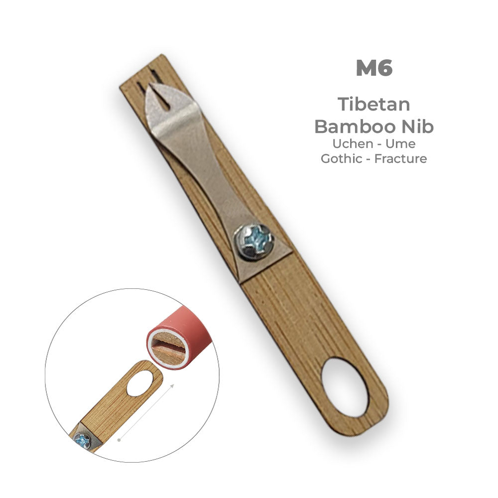 Pratikpen Tibetan Bamboo Calligraphy Nib Set – Uchen, Ume &amp; Gothic Styles