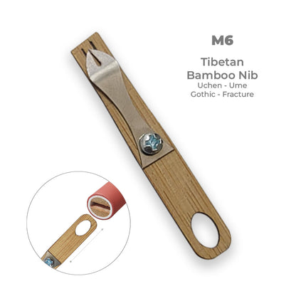 Pratikpen Tibetan Bamboo Calligraphy Nib Set – Uchen, Ume &amp; Gothic Styles