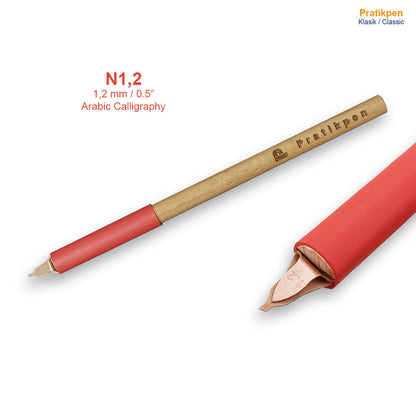 Nesih Rik'a Calligraphy Pen Set – Arabic Calligraphy Tools – Naskh Ruq'ah Handmade Pen Set – Pratikpen Classic Calligraphy Kit