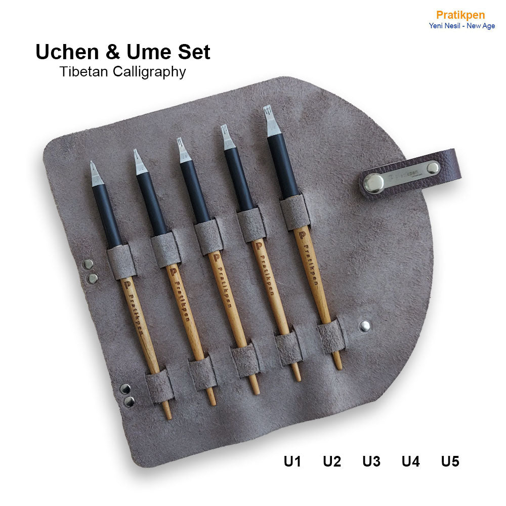 Pratikpen Uchen &amp; Ume Set – Tibetan Calligraphy Pens (New Age Series)